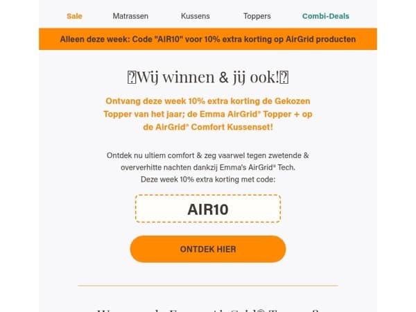 ❄️10% extra korting op dé oplossing voor zwetende nachten❄️