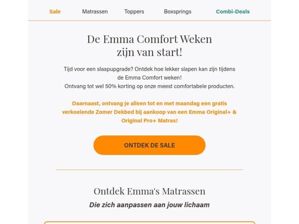 Emma Comfort Weken: tot 50% korting!
