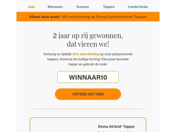 Wij trakteren! 10% extra korting voor jou!