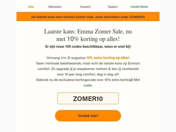 Laatste kans: Zomer Sale eindigt