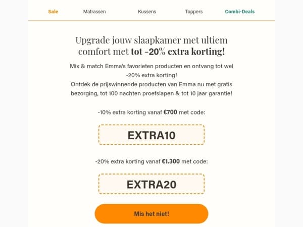 Tot -20% extra korting!