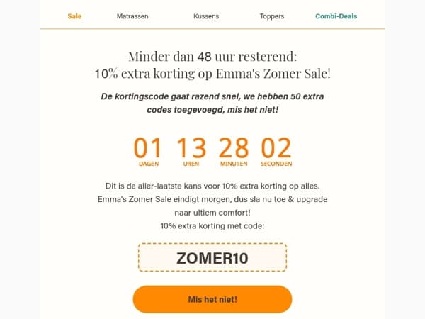 Aller-laatste kans: Emma's Zomer Sale eindigt