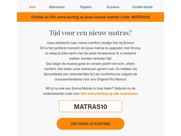 Paas Sale: tot 50% korting + 10% extra op matrassen!