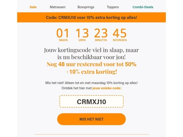 Nog 48 uur: Emma's voorjaarssale eindigt!