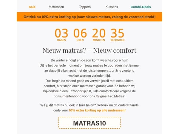 Matrassen die zich aan jou aanpassen, nu met 10% extra korting