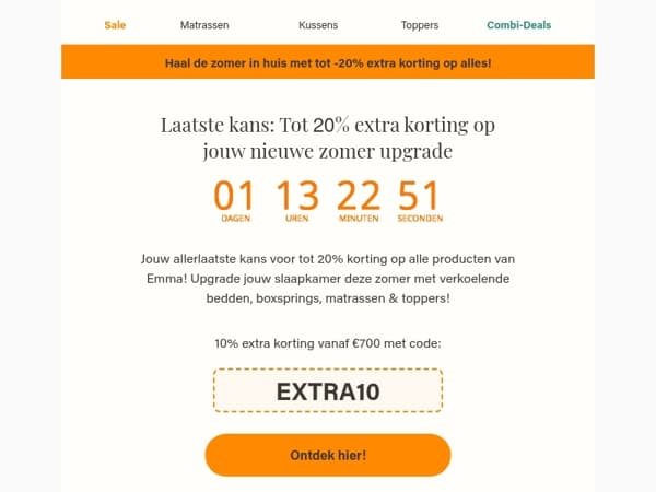 Laatste kans: tot 20% extra korting!