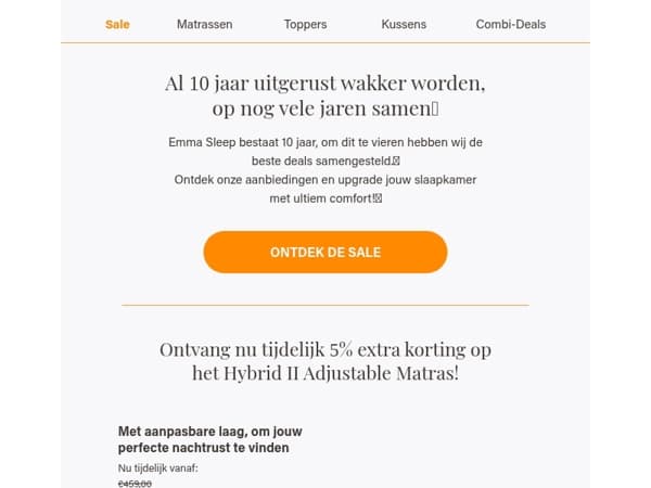 Emma 10 jaar; Exclusieve aanbiedingen met korting tot 40%!