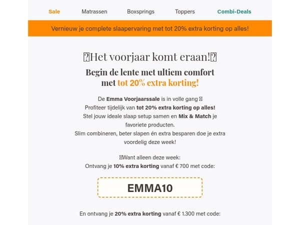 20% extra korting op alles!