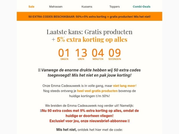 50 extra kortingscodes toegevoegd!