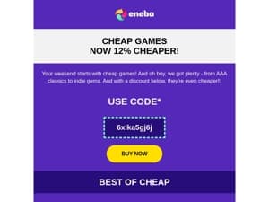 Extra 12% off games! 💥