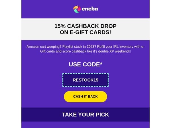 15% cashback - zero guilt!💅