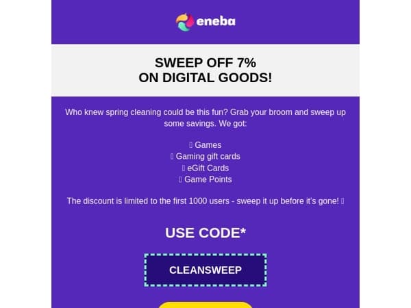 Sweep up the Friday deal!🧹