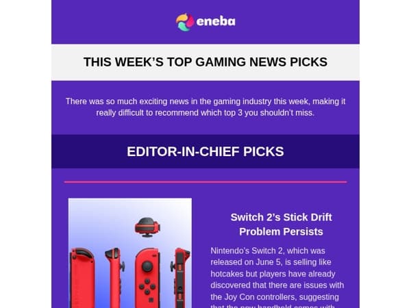 This week in gaming world - Editor’s top picks