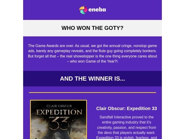 And the GOTY goes to...🥁