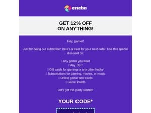 Your own special discount! 🤩