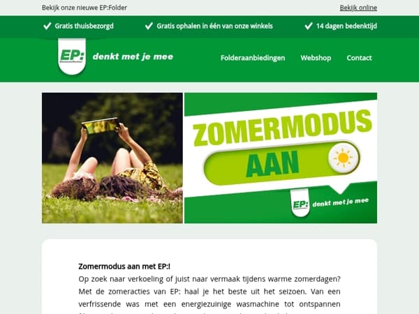 Zomermodus aan met EP:!