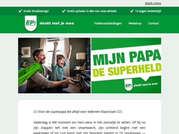 EP: voor de Superpapa die altijd klaarstaat!