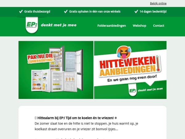 Hittealarm bij EP:! Tijd om te koelen én te vriezen!