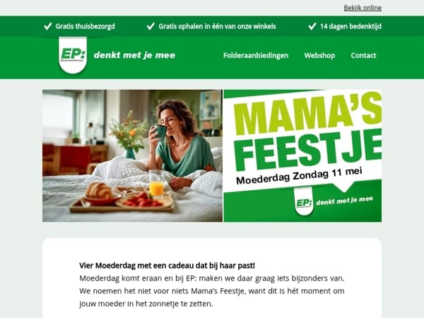 Mama’s Feestje begint bij EP:!