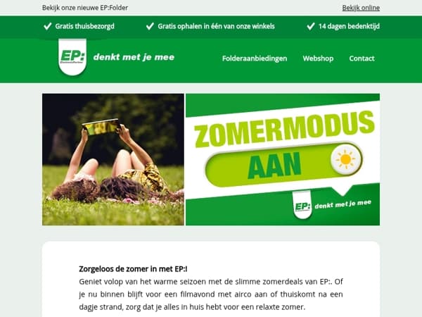 Zorgeloos de zomer in met EP:!