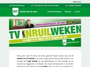 Het zijn inruilweken bij EP!