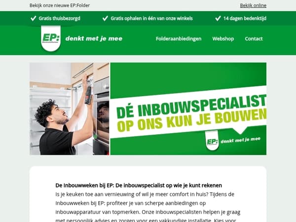 Profiteer nu van de Inbouwweken bij EP:!
