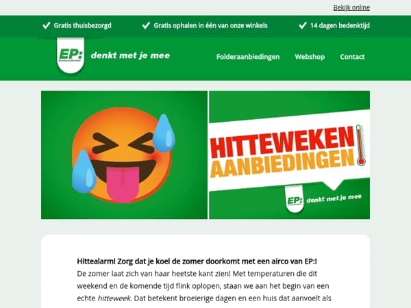 Hitte op komst? Blijf koel met EP:!