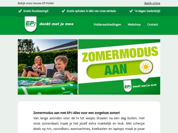 Zomermodus aan met EP:!