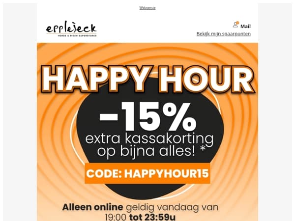 🚨🐎 15% EXTRA kassakorting op bijna alles*