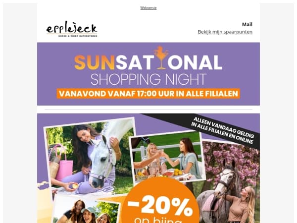 🐴 Nu: -20% op bijna alles | Gratis goodies vanaf 17:00 🎁