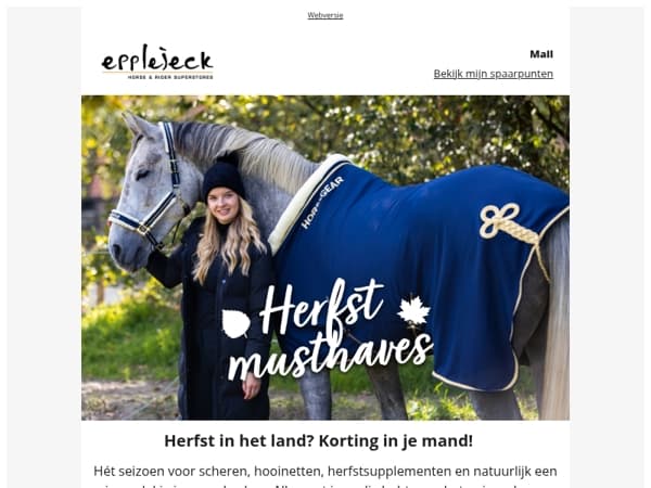 🐴🍂 Tot 20% korting op herfstmusthaves