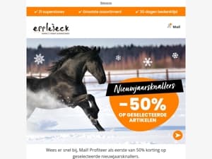 Nieuwjaarsknallers: -50% op geselecteerde HOT items