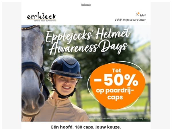 🐎 No. 1 must-have voor elke ruiter: tot -50% op caps