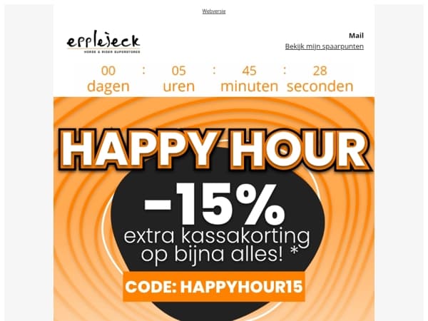 ✨🐎 15% EXTRA kassakorting op bijna alles*
