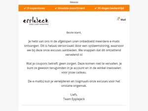 RECTIFICATIE | Mailingen over coupons