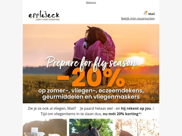 🪰 🙅‍♀️ Vliegeninvasie incoming! 20% korting om je paard te beschermen