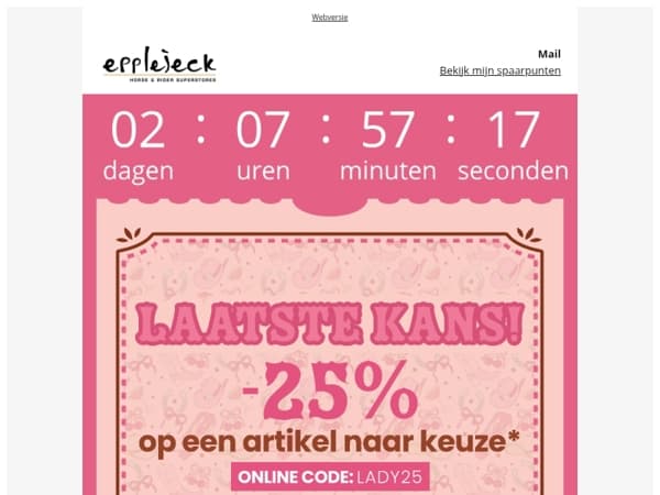 🩷 Laatste kans! 25% keuzekorting & heel veel voordeel