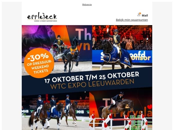 🐴 Nu: 30% korting op een weekend vol dressuurmagie