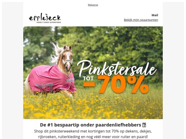 🐴🌸 Mega Pinkstersale bij Epplejeck!