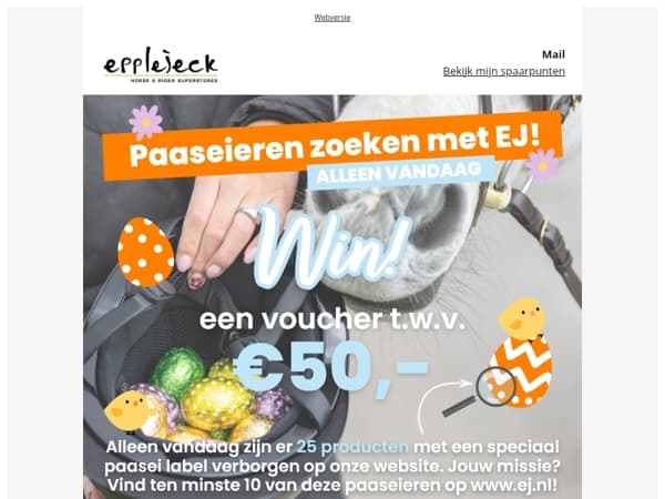 🐴 € 50 shoptegoed winnen? Vind de paaseieren! 🐣