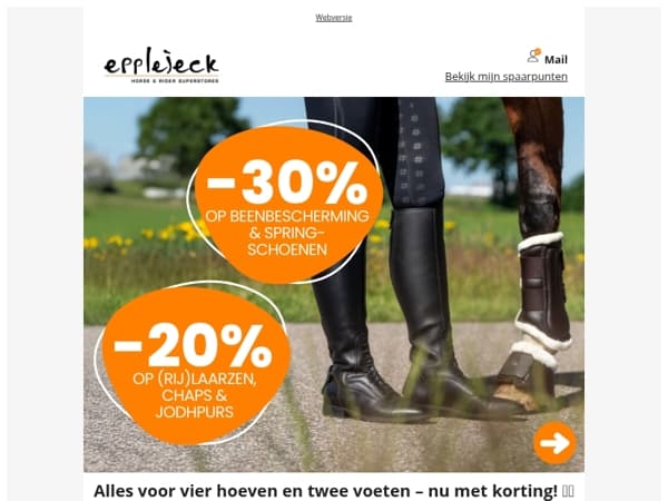 Ruiters geven 5★ Jij krijgt nu tot 30% korting!