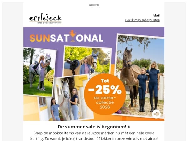 🐴 Warm buiten, coole deals binnen 👉