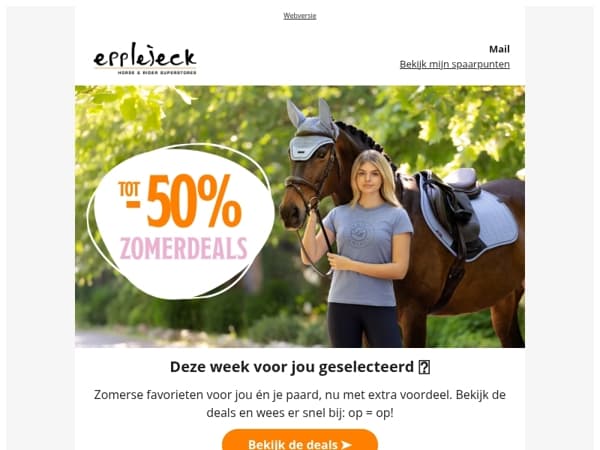 🐴 Voor jou geselecteerd: zomerdeals tot -50%