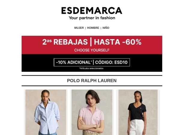 Polo Ralph Lauren, Hispanitas y Ecoalf con hasta -60% 👏