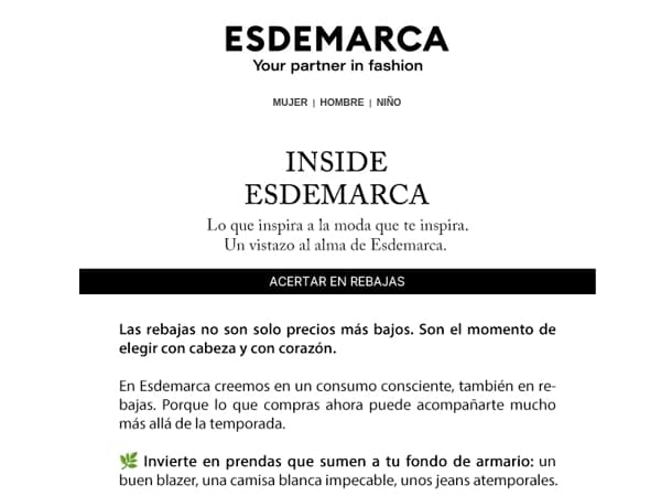Inside Esdemarca ✨ Rebajas con visión y propósito