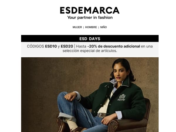 Chaquetas seleccionadas con hasta -20% adicional en ESD Days