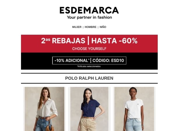 Hasta -60% en Polo Ralph Lauren, Ecoalf y Levi’s 😍 ¿Cuál eliges primero?