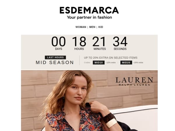 Last hours Mid Season: up to an extra -20% only until 11:59 PM (CET)