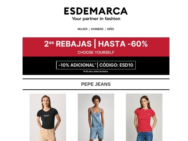Pepe Jeans, Wonders y Skechers te esperan en 2as Rebajas 🔝