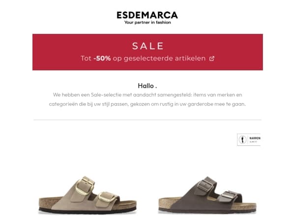 , een Sale-selectie met aandacht
